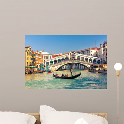 Rialto Bridge Venice shown on a wall