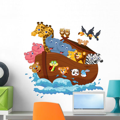 Noahs Ark Wall Decal shown on a wall