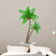 Tropical palm tree with coconuts 