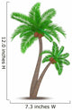 Tropical palm tree with coconuts 