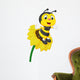 Bee character on the flower Wall Decal