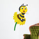 Bee character on the flower Wall Decal