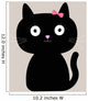 Cute Cartoon Black Cat with Big Eyes. Wall Mural
