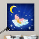 Baby sleeping on the cloud. 