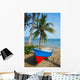 Boat on Tropical Beach With Coconut Tree 