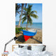 Boat on Tropical Beach With Coconut Tree 