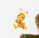 Running cute bee Wall Decal