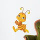 Running cute bee Wall Decal