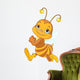 Running cute bee Wall Decal