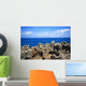 Rock sea ocean  island blue sky Wall Mural