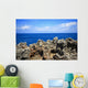 Rock sea ocean  island blue sky Wall Mural