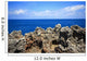 Rock sea ocean  island blue sky Wall Mural