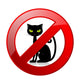 No Cats Allowed Permission Sign Wall Decal