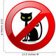 No Cats Allowed Permission Sign Wall Decal