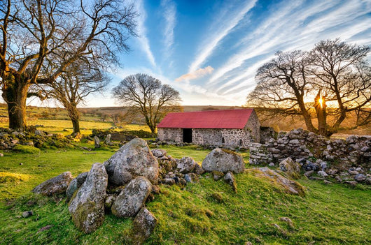 Old Red Roofed Barn 