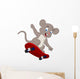 Cute mouse skating Wall Decal