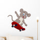 Cute mouse skating Wall Decal