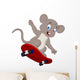 Cute mouse skating Wall Decal