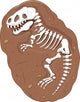 Cartoon Tyrannosaurus rex fossil Wall Decal