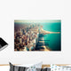 Chicago Skyline Aerial Wall Mural