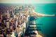 Chicago Skyline Aerial Wall Mural