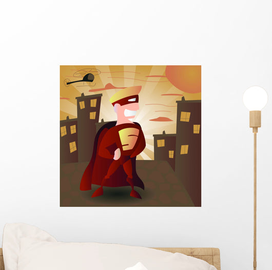 Superhero Wall Mural
