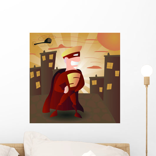 Superhero Wall Mural