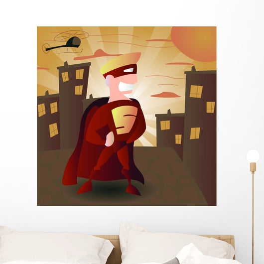 Superhero Wall Mural