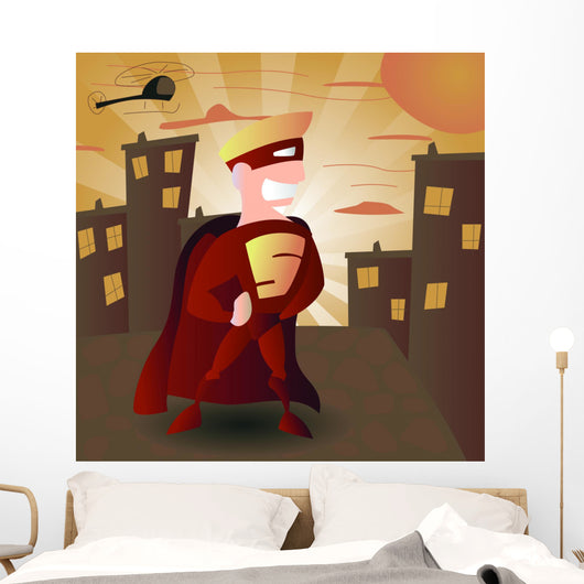 Superhero Wall Mural