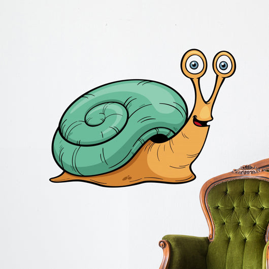 Vector illustration of Snail cartoon Wall Decal