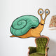 Vector illustration of Snail cartoon Wall Decal