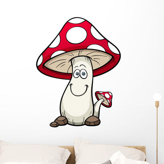 Vector illustration of Cartoon mushrooms 