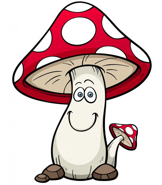 Vector illustration of Cartoon mushrooms 