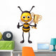 Bee with Trophy Wall Decal