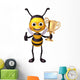 Bee with Trophy Wall Decal