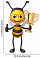 Bee with Trophy Wall Decal