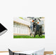 Moped-style E-bike Parked Grass Wall Decal