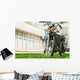 Moped-style E-bike Parked Grass Wall Decal