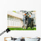 Moped-style E-bike Parked Grass Wall Decal