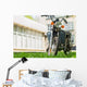 Moped-style E-bike Parked Grass Wall Decal