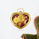Clockwork heart-shaped clock. Isolated on white background. Orig Wall Decal