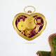 Clockwork heart-shaped clock. Isolated on white background. Orig Wall Decal