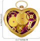 Clockwork heart-shaped clock. Isolated on white background. Orig Wall Decal