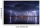 Thunderstorm and lightnings in night over a lake with reflaction 