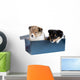 Little Puppy Sheltie in a Gift Box Wall Decal