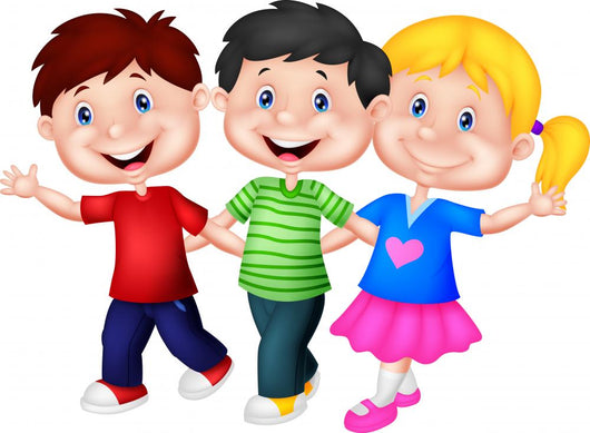 Happy young children 