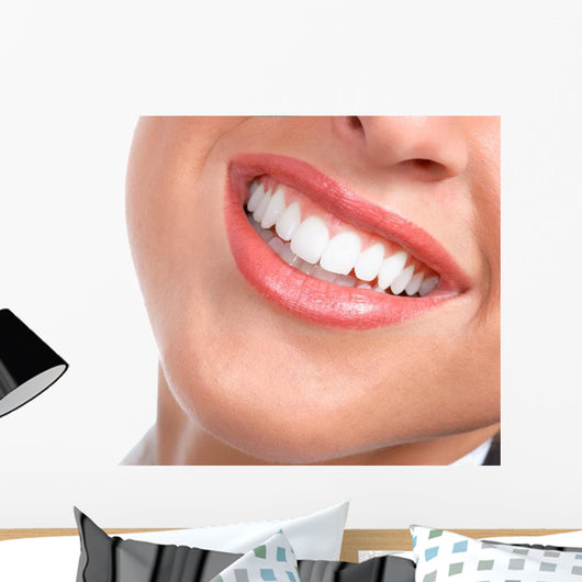 Laughing Woman Smile With Great Teeth Wall Decal