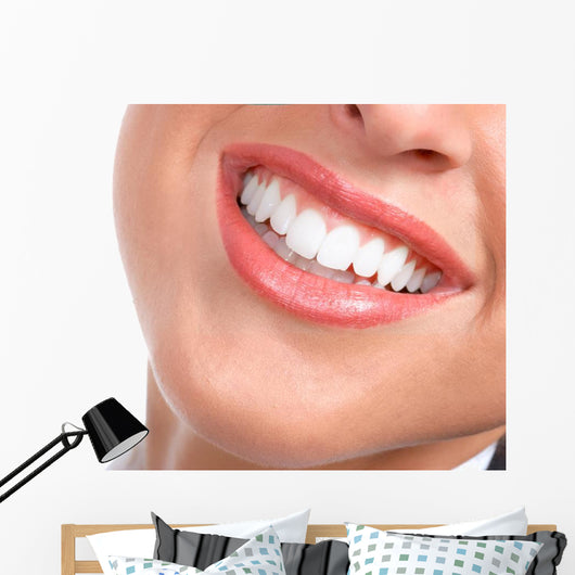 Laughing Woman Smile With Great Teeth Wall Decal