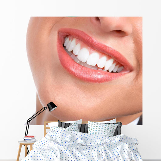 Laughing Woman Smile With Great Teeth Wall Decal