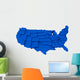 United States Blue Map by States 